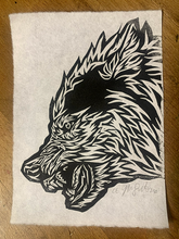 Load image into Gallery viewer, Snarling Mini Block Print
